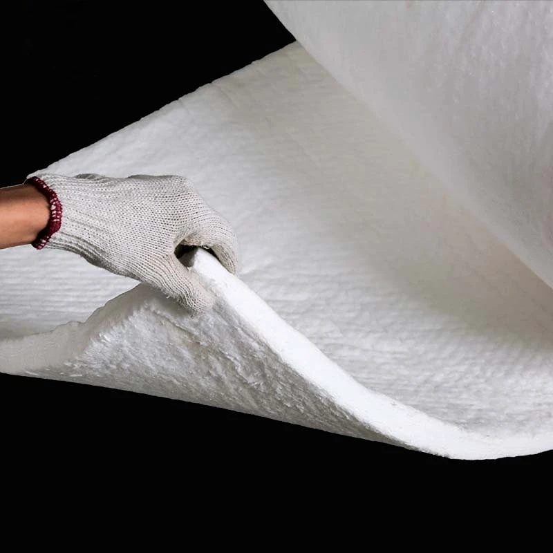 50x61cm Aluminum Silicate Ceramic Fiber Insulation Blanket Zirconium 1430 ℃ High Temperature Boiler Insulation Cotton Blanket