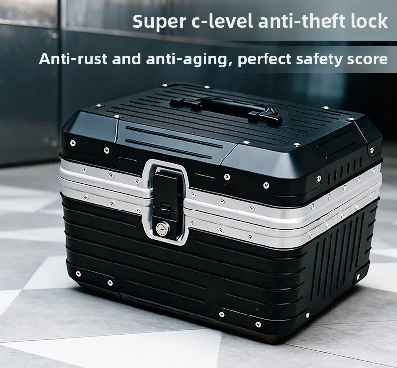 Multifunctional Large Storage Rear Luggage Box Universal Fit For Scooter E Bike Motorcycle Riding Storage