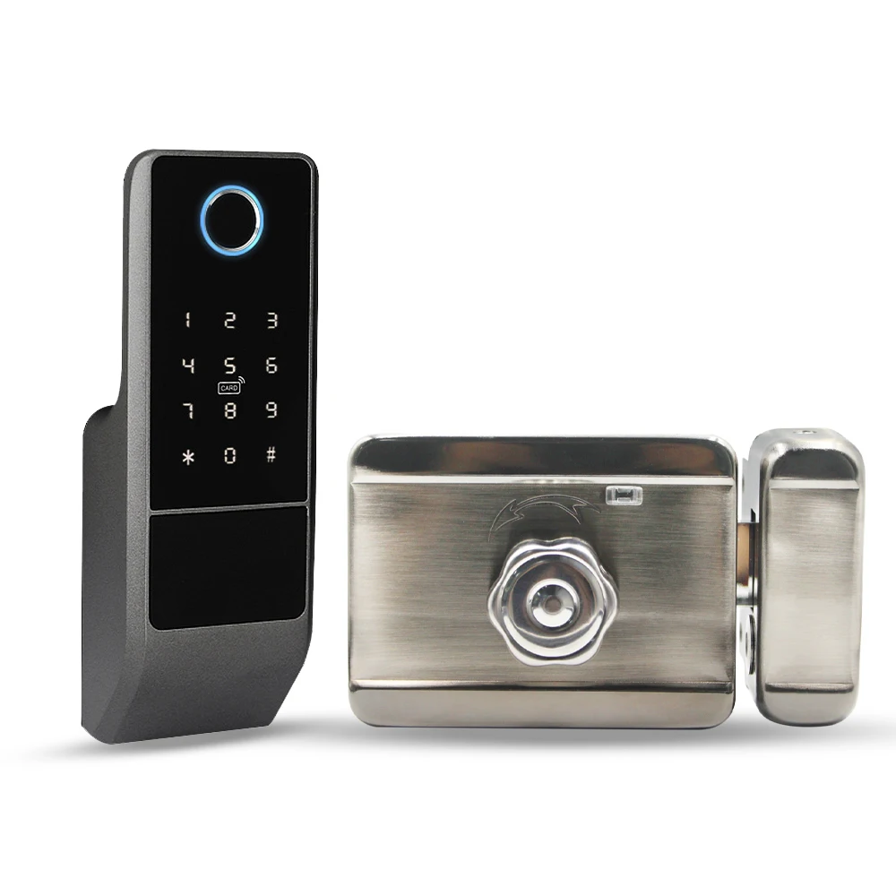 Imagem -06 - Impermeável Bluetooth Fingerprint Door Lock Ttlock App Bloqueio Elétrico Inteligente Aberto para Casa Conexão Wifi por Gateway e Key ip 65