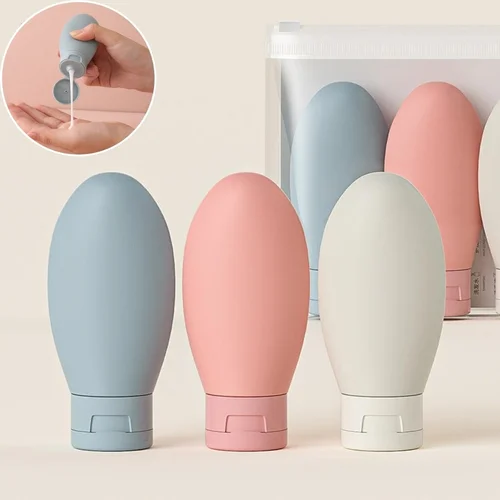 누출 방지 리필 가능한 액체 용기 로션 용기, 스퀴즈 튜브, 빈 병, 여행용 사이즈 욕조 액세서리, 핫 3 개, 4 개, 60ml 