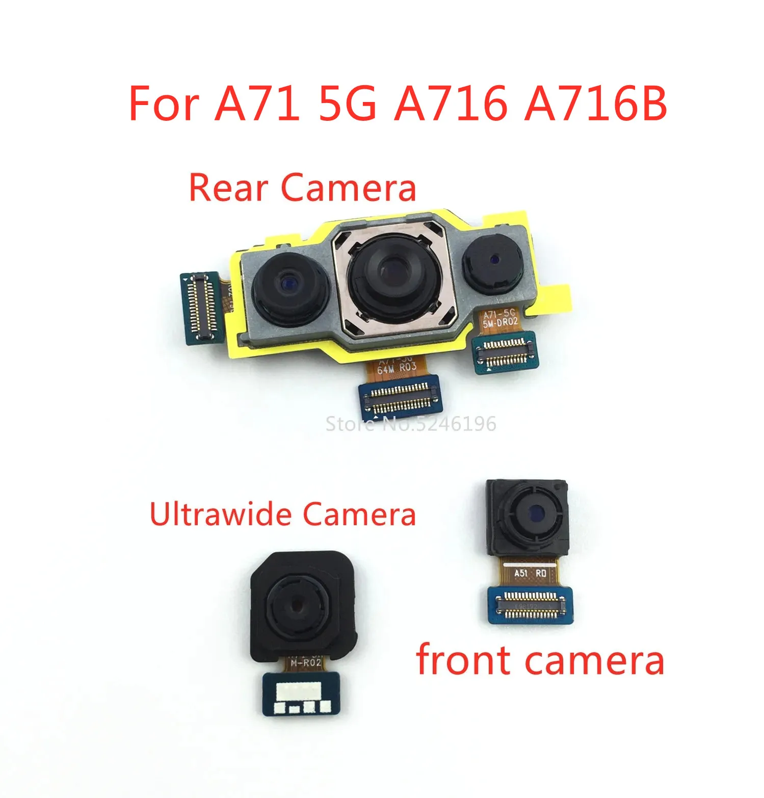 1pcs Back big Main Rear Camera front camera Module For Samsung Galaxy A71 5G A716F A716B A716V A7160 Replace Part