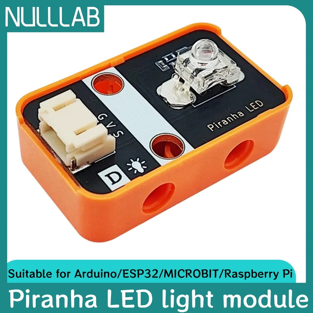 High Luminous Red Digital Piranha LED Module PH2.0 Interface, Removable Building Block Shell Lego Compatible, Digital Indicator