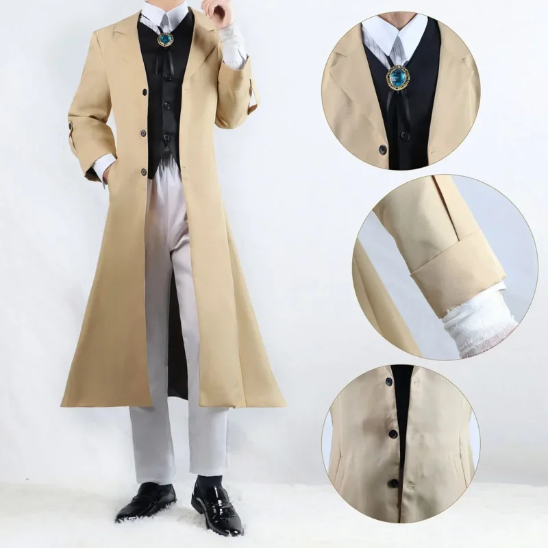 Anime Bungo Stray Dogs Cosplay Dazai Osamu Costume /