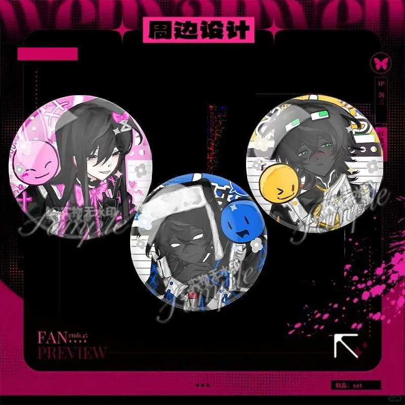 Cartoon Ticket Stub Badge Keychain Zoria Verity Character Pendant Fan-made Unique Pin Brooch Oval Anime Lovers Button Gift Toy