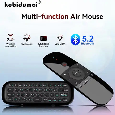 Souris sans fil M8 Air Voice 2 en 1, mini clavier Bluetooth 2.4G, télécommande rechargeable pour Smart TV, Android TV Box
