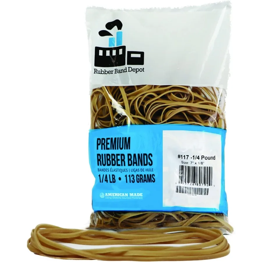 

Резиновая лента Depot Size # 117 Длинных резинок — Измерения резины: — Приблизно 50 резинок в сумке — 1/4 фунта B