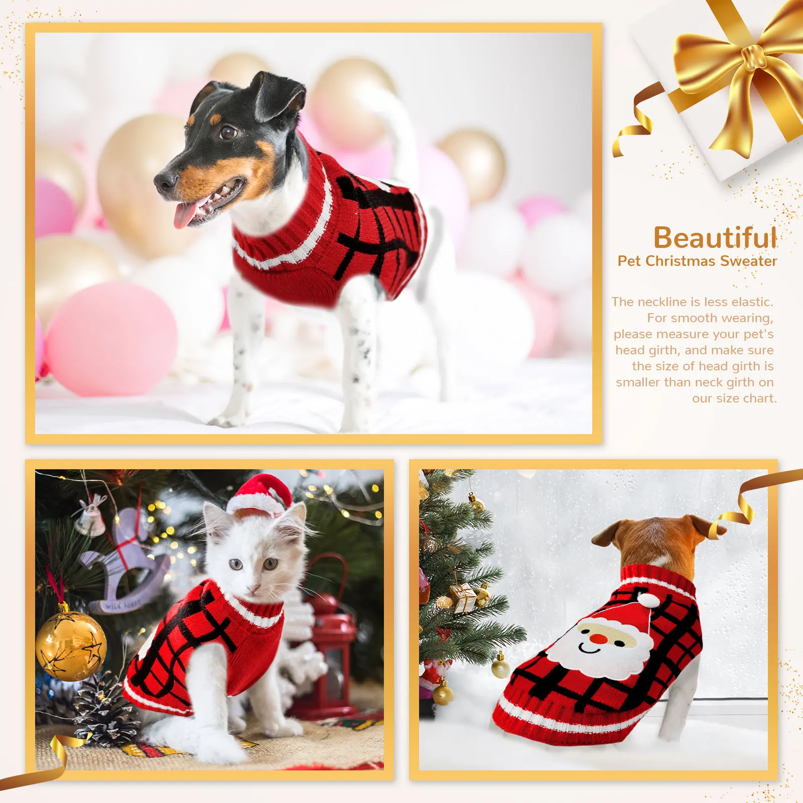 Dog Dress Christmas Winter Dog Clothes Dog Knitted Coat Puppy Warm Overalls Chihuahua French Bulldog Costume Luxury Dog Sweater