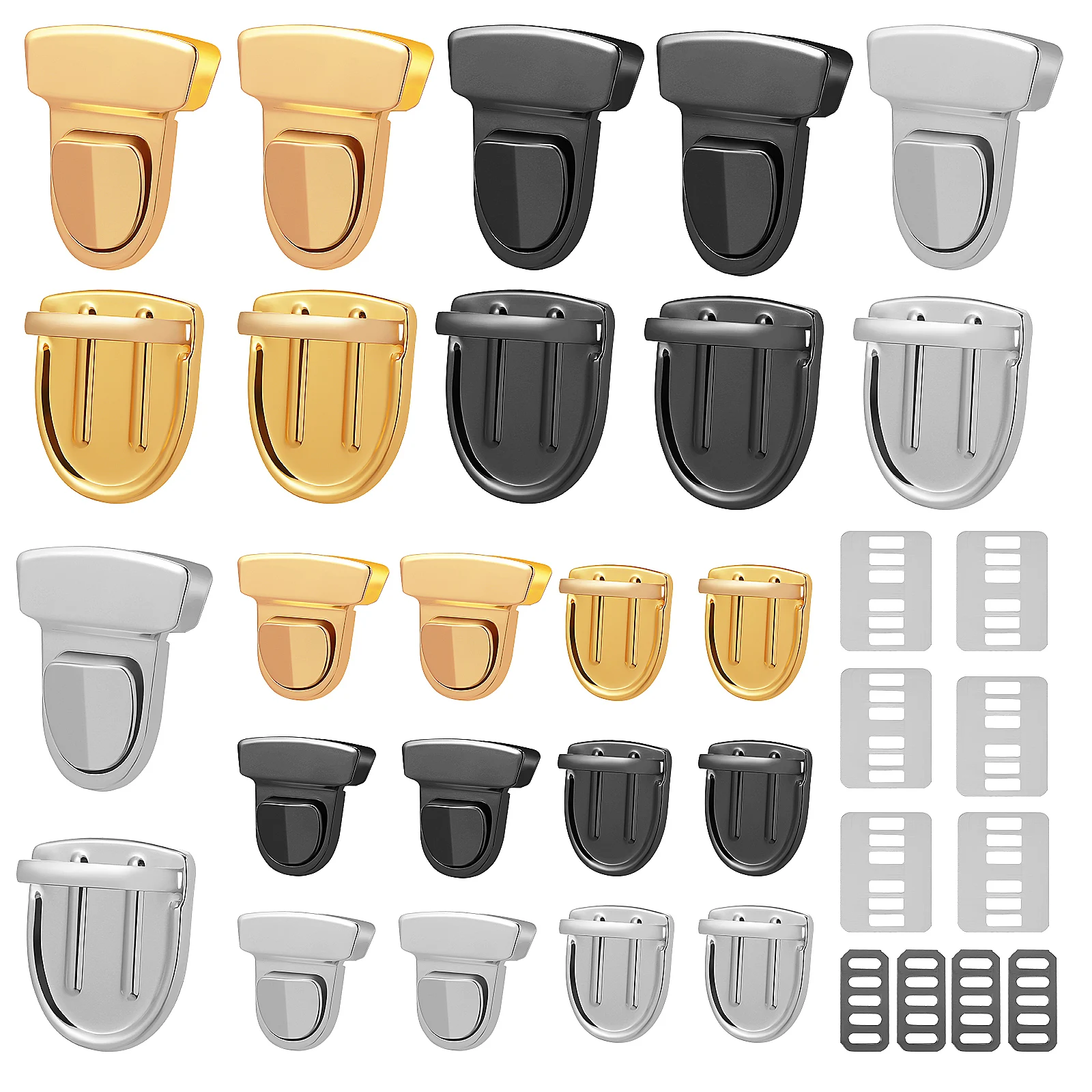 

12 set 12 Sets Clasps For Purses Duckbill Bag Hardware Buckles Polished Finish Clasps for Handbags Purse Making Supplies
