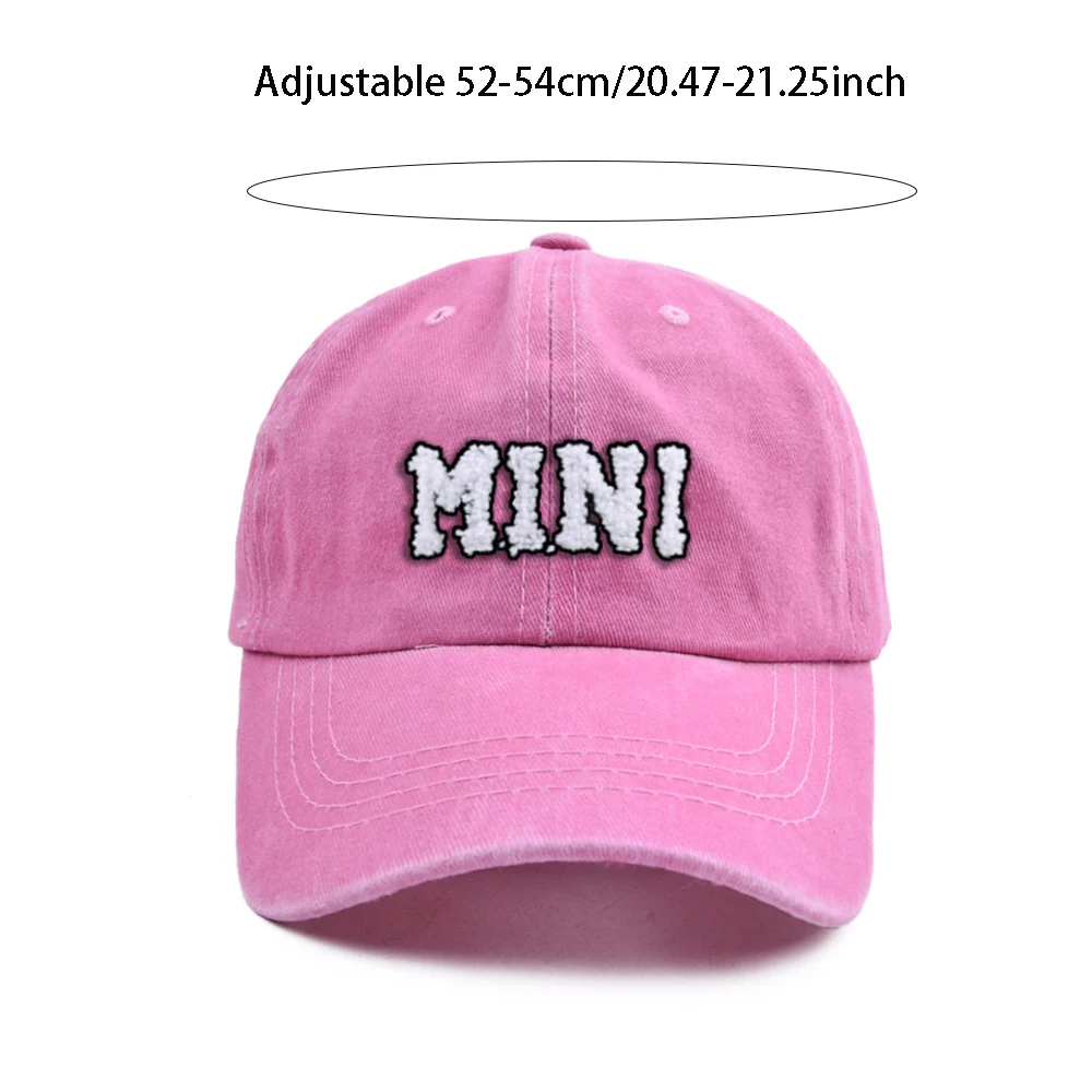 Parent-child Baseball Cap MAMA Mini Letter Embroidered Baseball Hats for Mother Kids Outdoor Sports Peaked Cap Holiday Gifts