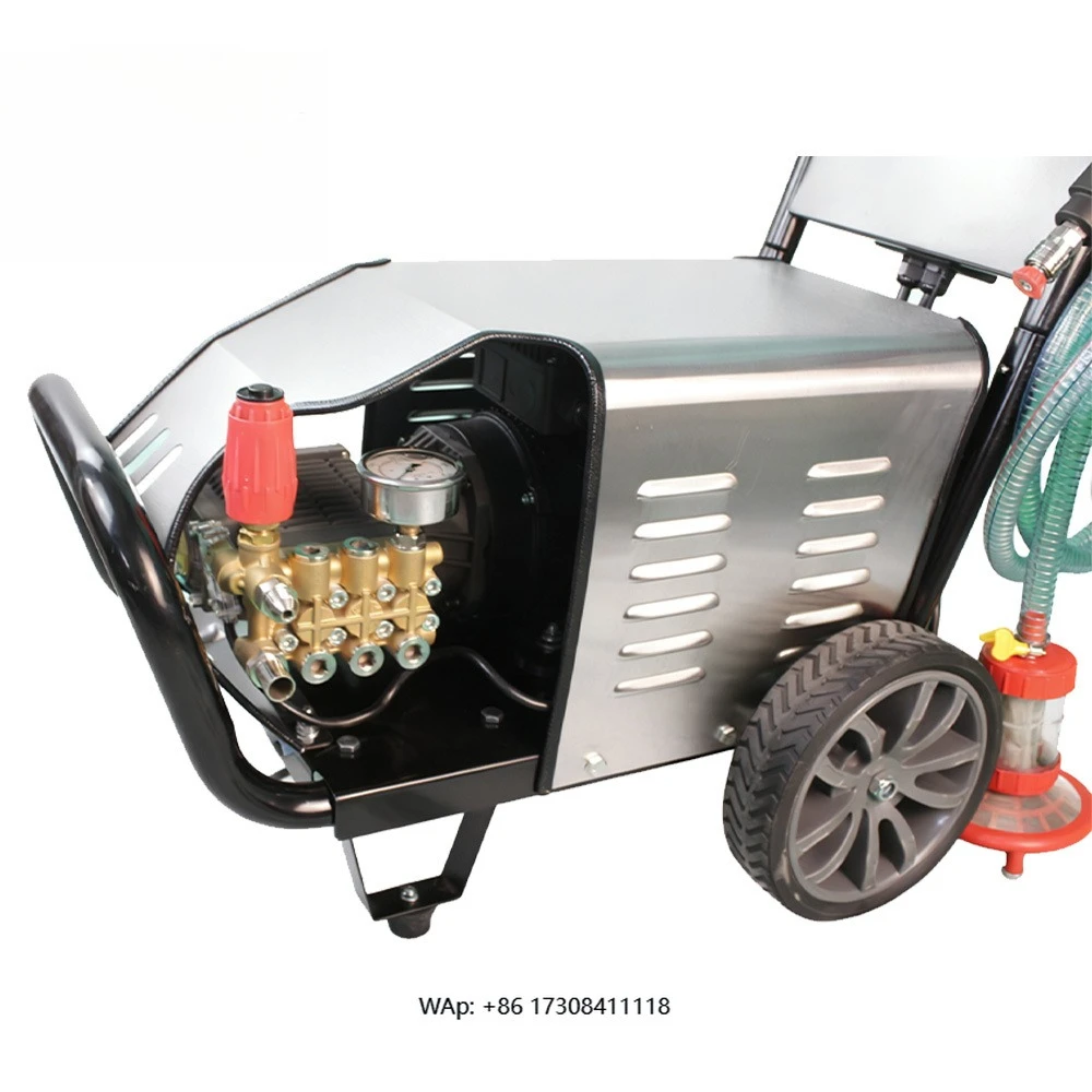 2200W 110V 220V High Pressure Commercial Industrial Electric Car Washer Stainless Steel Shell for Car Wash Shops