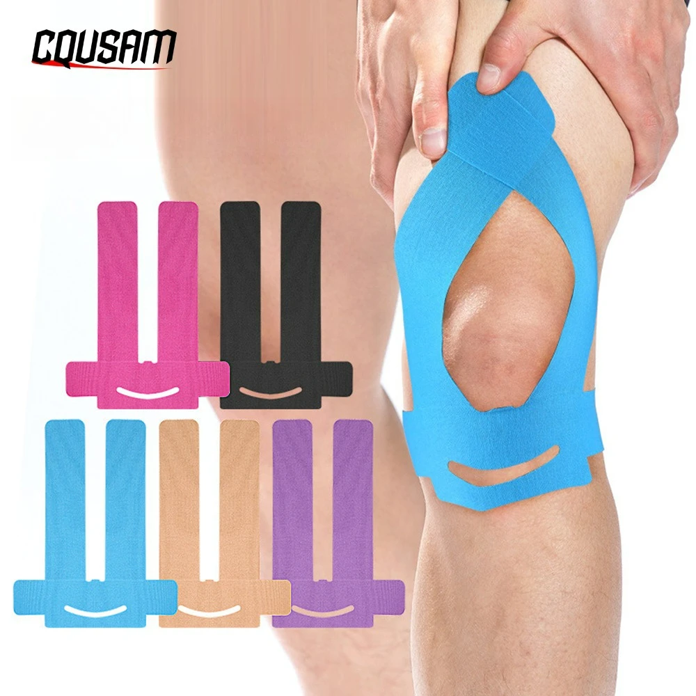 

5PCS Precut Kinesiology Tape for Knees Support & Stability, Knee Pain Relief Athletic Tape - Waterproof & Elastic, Breathable