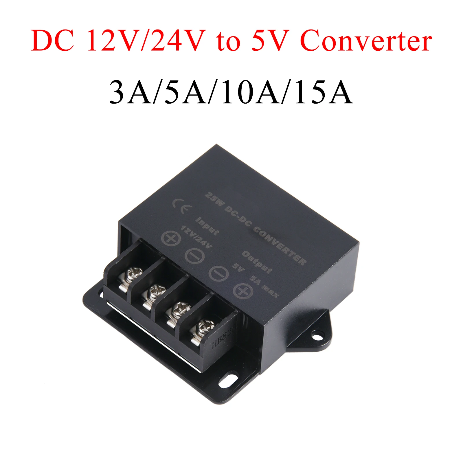 Mini DC 12V-24V zu 5V 3A/5A/10A/15A Power Converter IP68 Schutz Step Down Spannung Modul Für Auto LED Display Netzteil