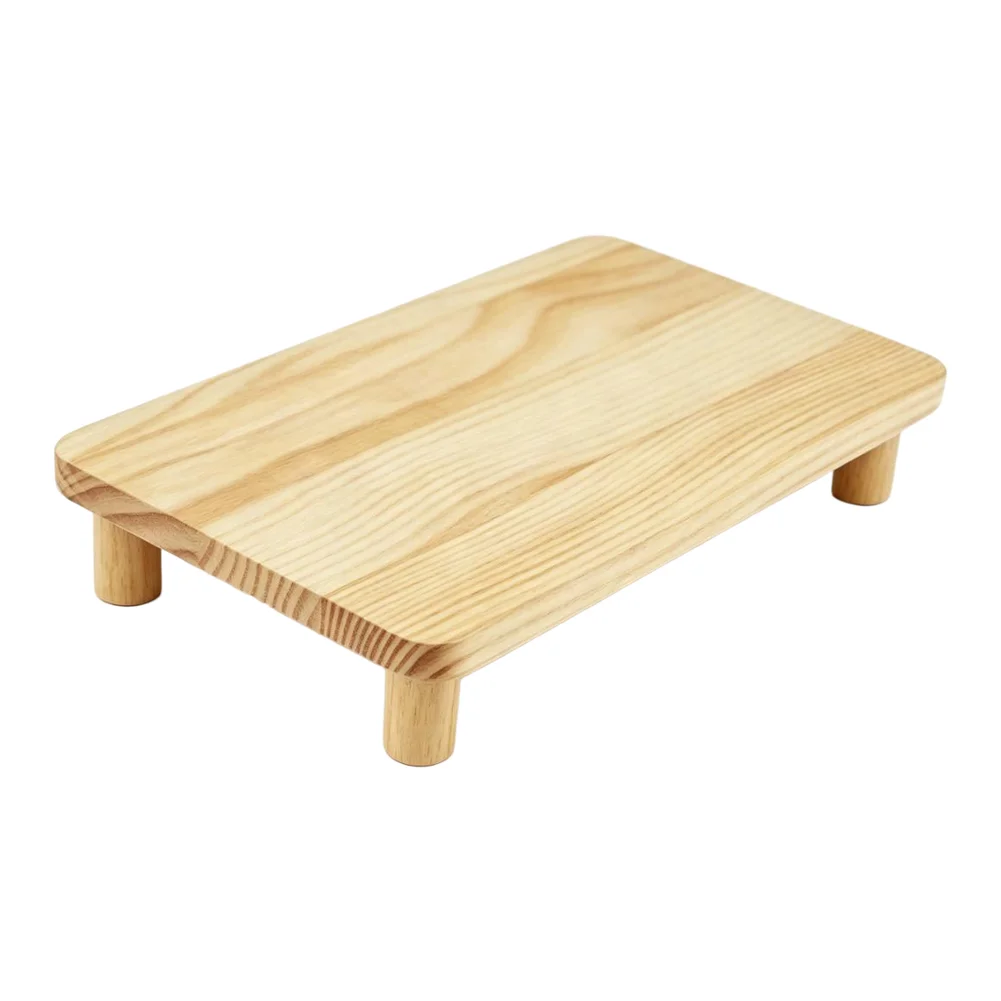 Wooden Stand for Automatic Cat Feeders Elevated Height Design Made from Natural Wood Supports Ergonomic Feeding Position