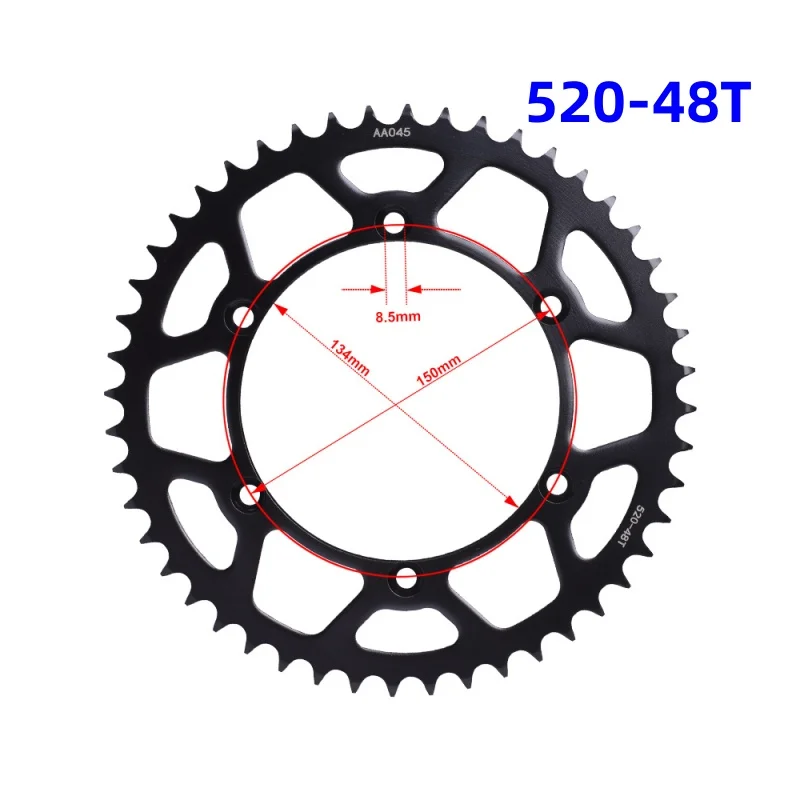 Piñón de motor de cadena 520 42/48/50/51 dientes para Kawasaki KLX250 KLX300 KX125 KX250 KX500 KDX175 KDX200 KDX250