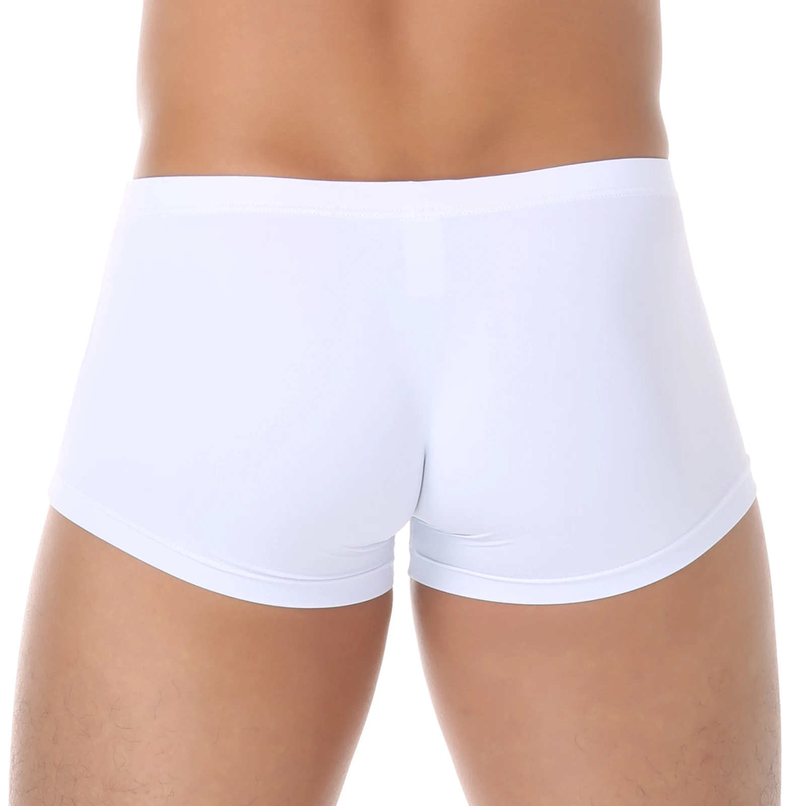 

Sheer Bulge Pouch Men Underwear Erotic Lingerie Sexy Boxers Shorts Men's See-through Ice Silk Transparent Seamless Underpants