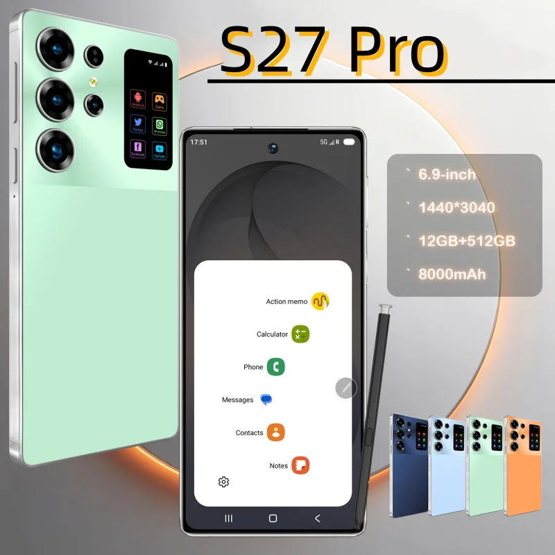 SURGAZE S27 Pro Smartphone intelligent 4G 5G dual card dual standby Android system 12GB+512GB global version 8000mAh battery