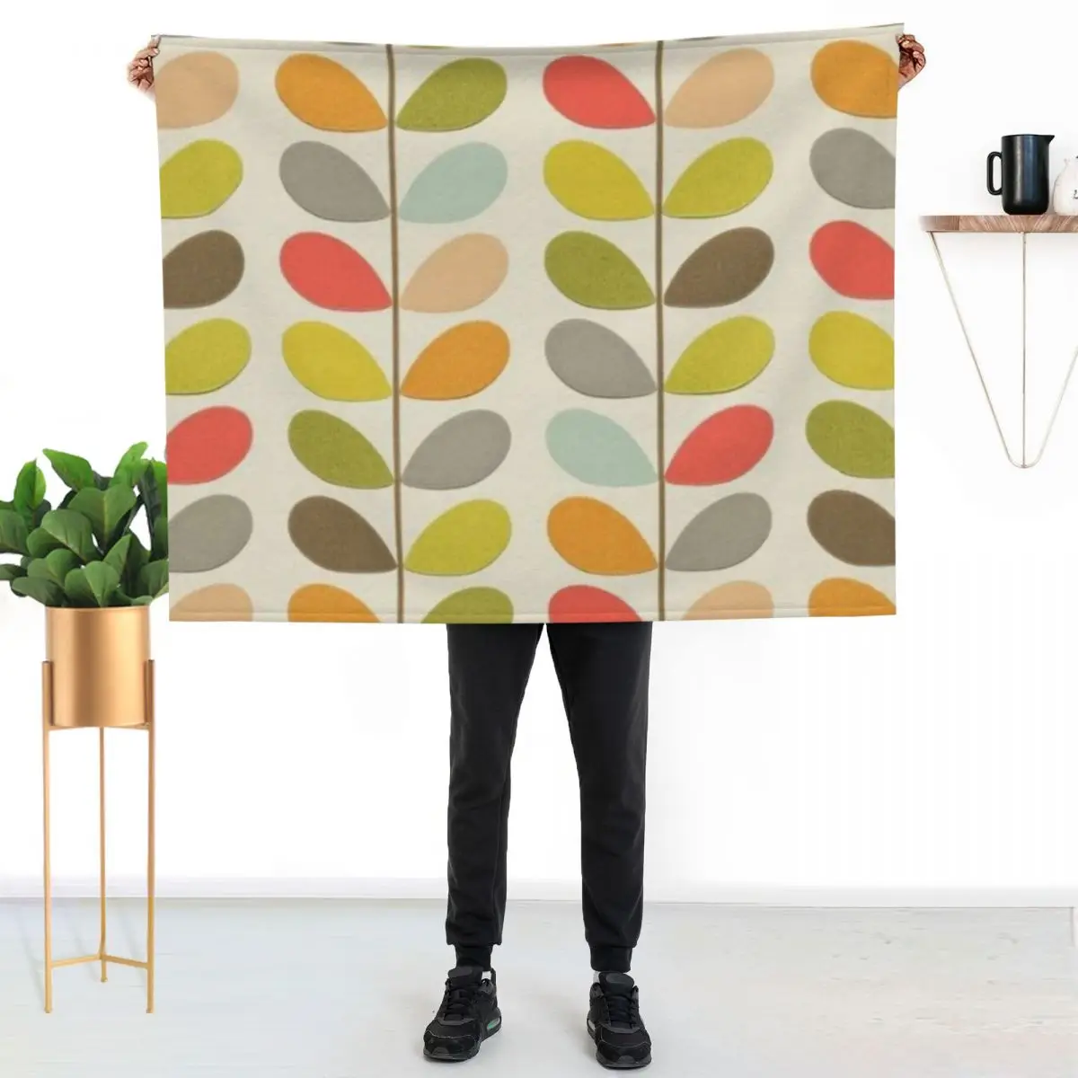 

Orla kiely multi stem comforter Throw Blanket All Season Soft Lightweight Blanket for Home