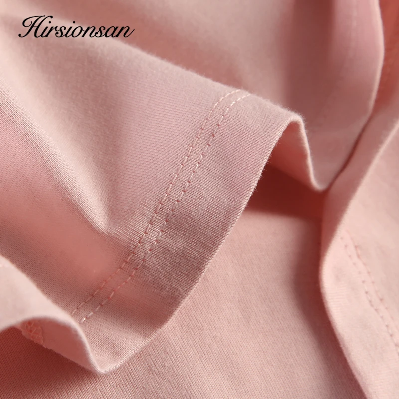 Hirsionsan 100% Cotton Summer T Shirt Women Soft Short Sleeve  V Neck Female Tees Basic Kintwear Tops Harajuku Tshirt for Ladies