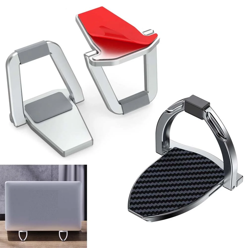 

Mini Foldable Stand Aluminum Zinc Alloy Cooling Holder for Laptop Notebook Bracket Adjustable Angle Stable Support Sticky Mount