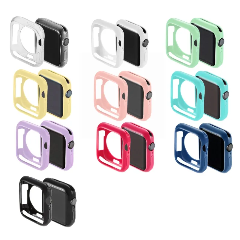 غطاء سيليكون ناعم للساعة ، حافظة حماية ، Ultra Apple 49 ، iWatch Series 9 ، 8 ، 7 ، 6 ، SE ، 41 ، 45 ، 38 ، 40 حافظة مصد صدمات 42 ، 44