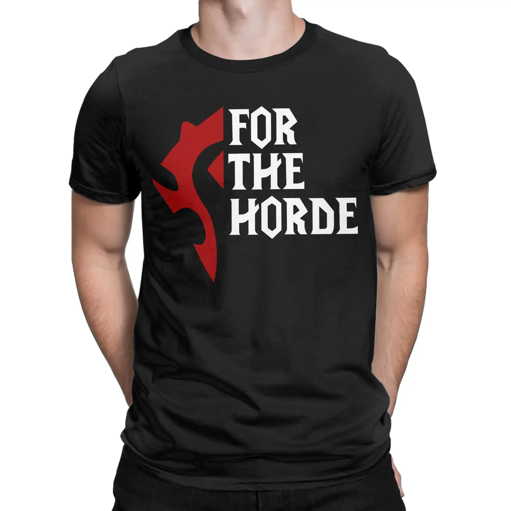 Men Women For The Horde World of Warcrafts T Shirt 100% Cotton Fashion T-Shirt  Clothing Outfits