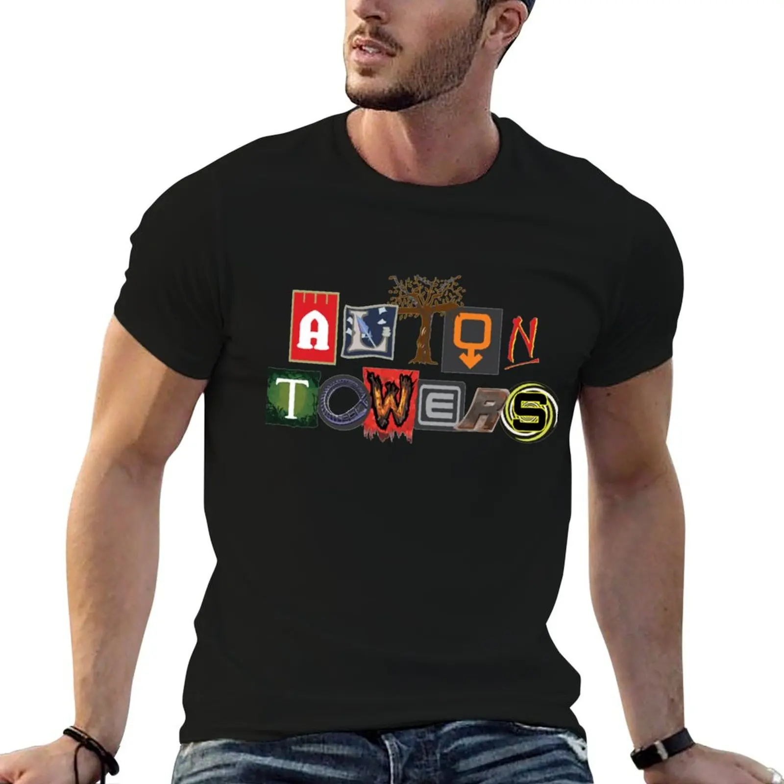

Towers for t shirts Alton Design Collage funny printed cotton shirts t T-Shirt man