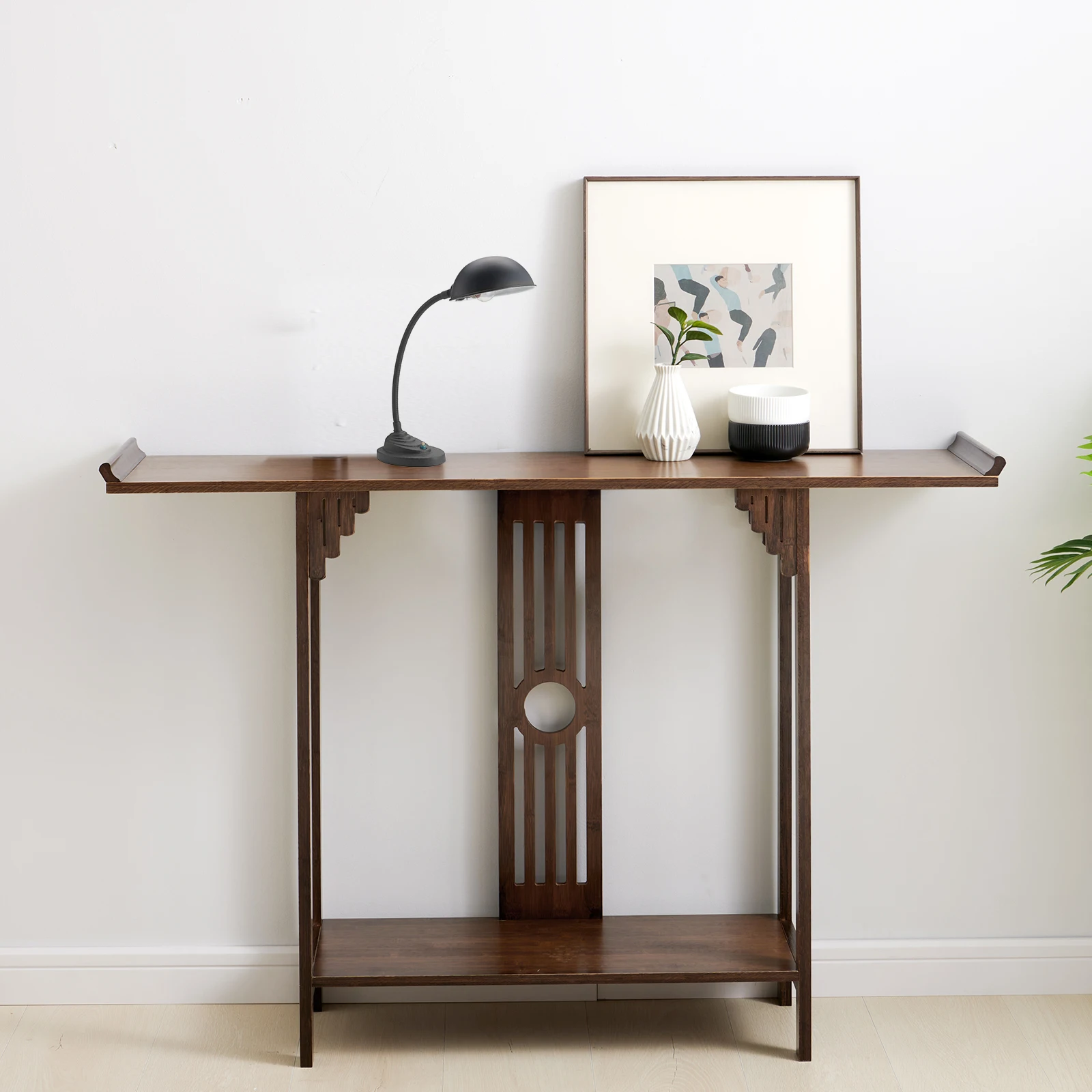 Mesa de entrada de madera, mesa consola estrecha para pasillo/detro el sofá/sala de estar/ vestíbulo, mesa auxiliar decoración del hogar