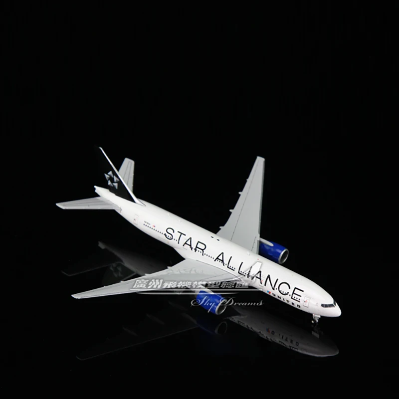 Diecast 1:400 Scale United Airlines B777-200ER Simulation Alloy Finished Aircraft Model Collection Gift Toys