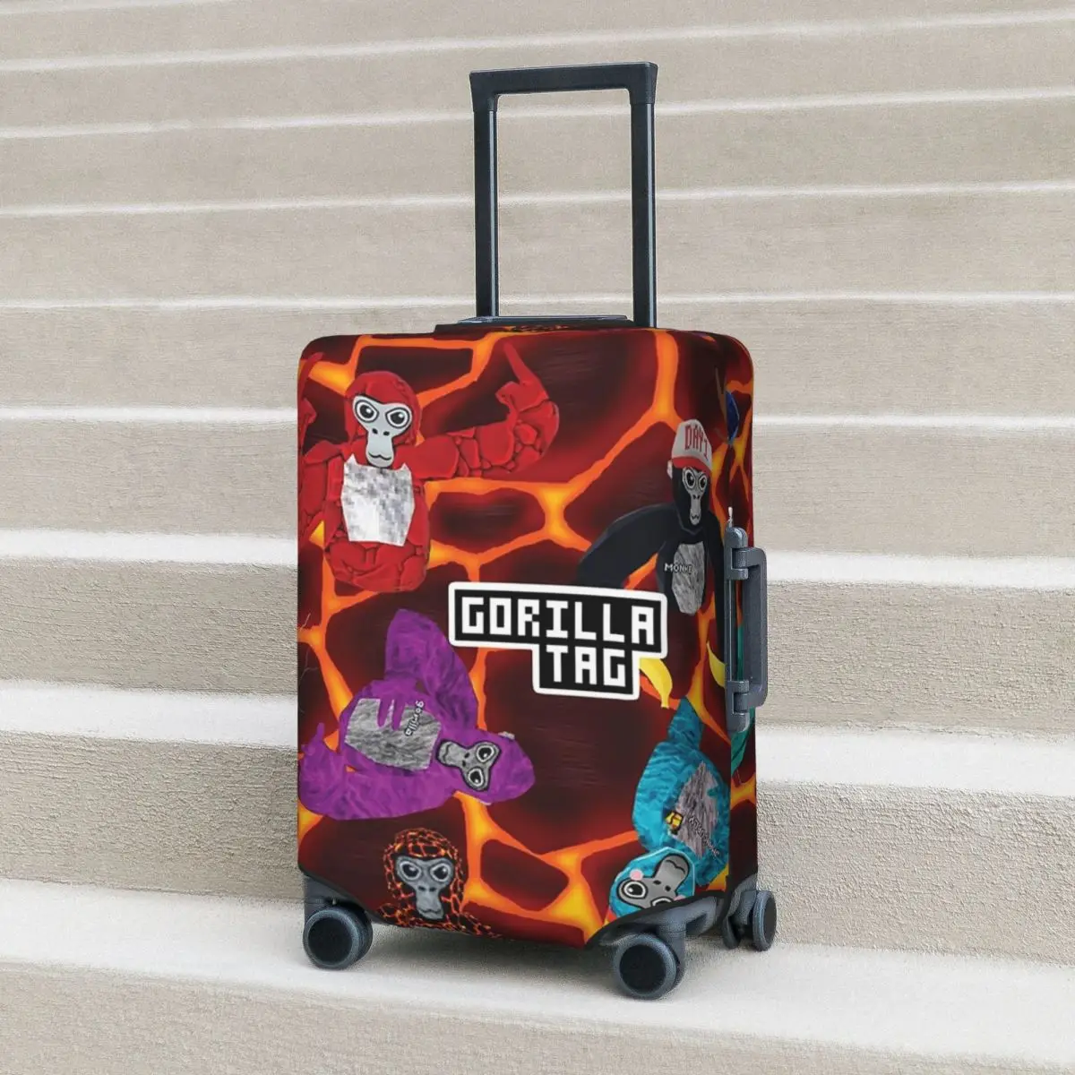 

Gorilla Tag Lava Monke вечерние чехол для чемодана, защитные эластичные защитные чехлы для дорожного багажа на 18-32 дюймов