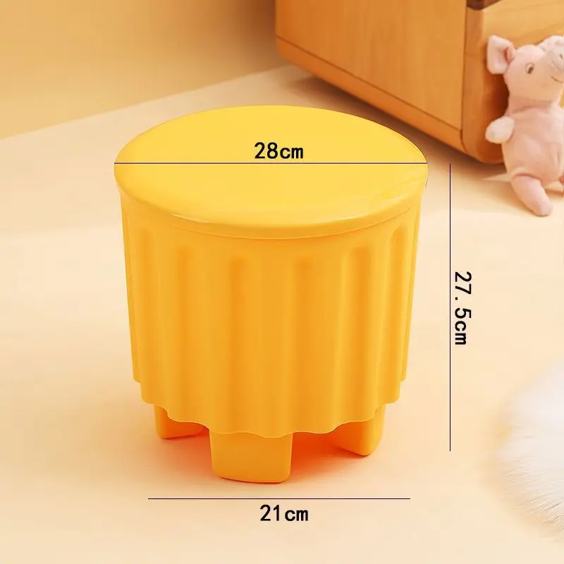 Multi-functional Portable Household Storage Bucket Chair Toy Snack Thickened Plastic Small Chair Car Finishing Storage Stool