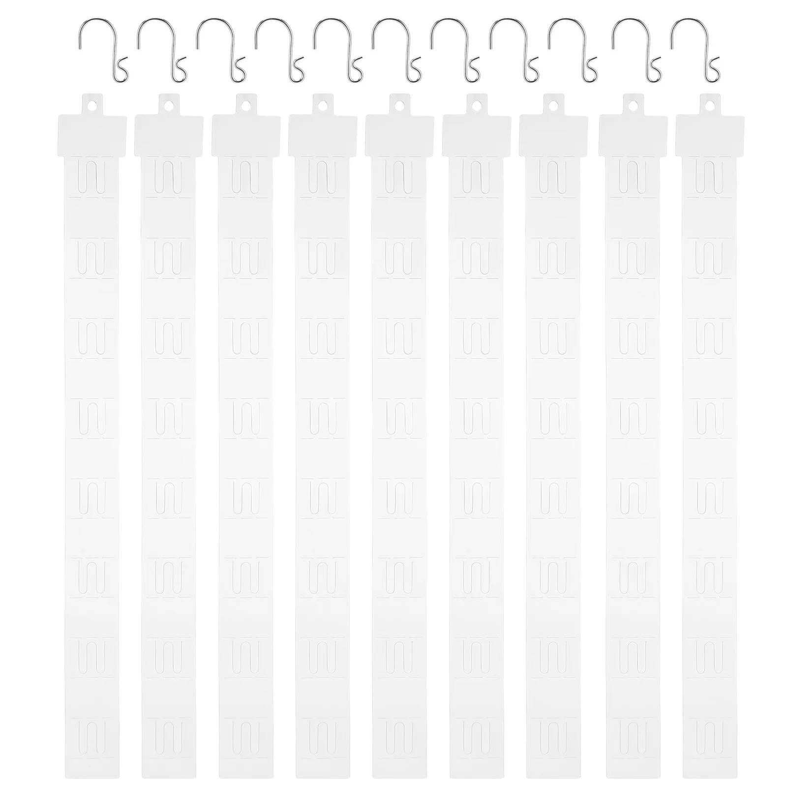 

20pcs Plastic Display Strip Splicing Hanging Bar Combination Heavy Duty For Supermarket Merchandise Display Hanger Clip Strap