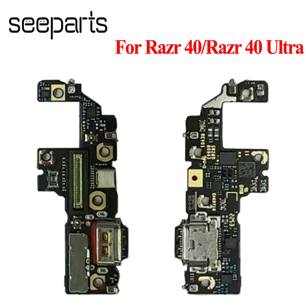 New For Motorola Moto Razr 40 Ultra USB Charging Port Flex Cable For XT2321 Charger Port Dock Plug Connect Board Replace Parts
