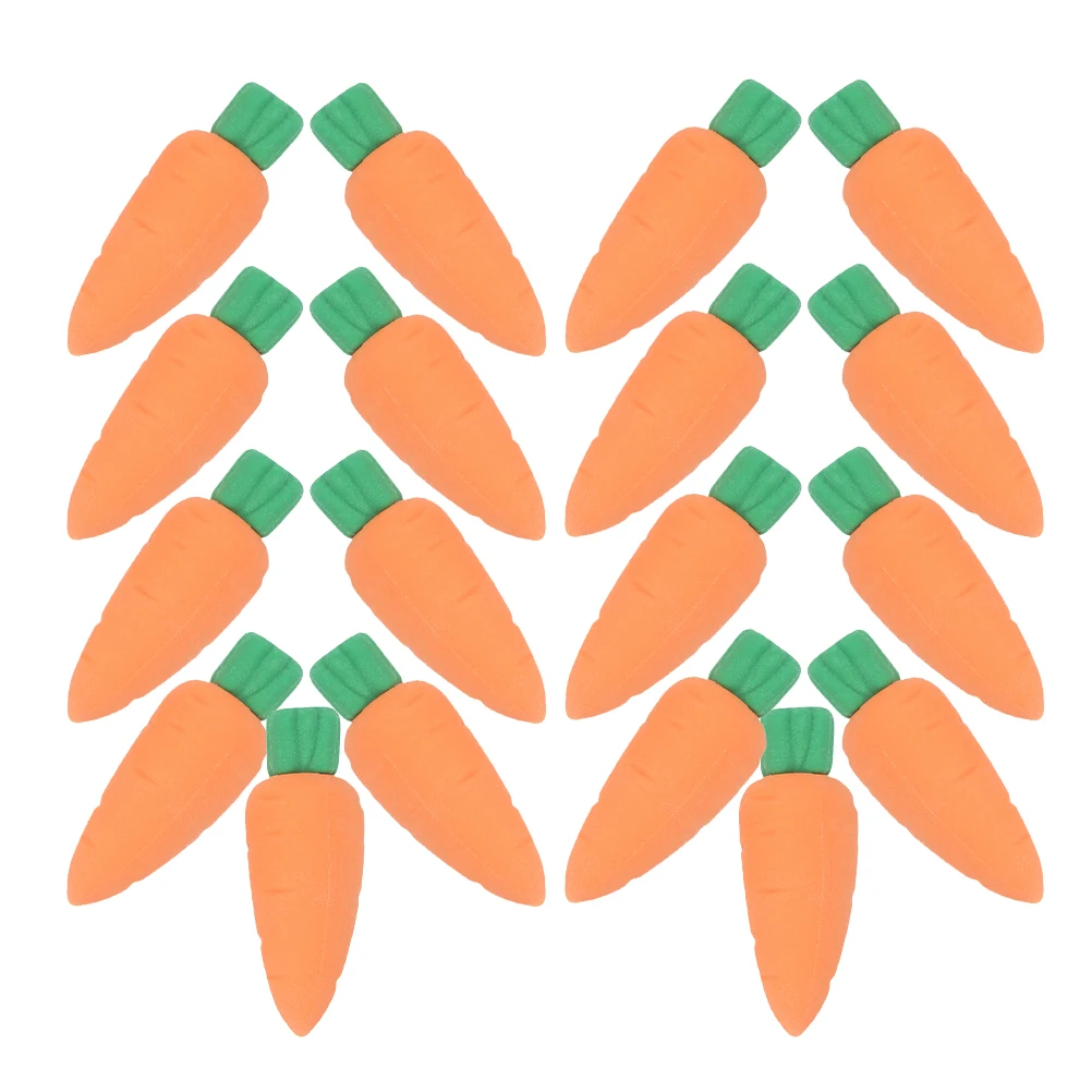 

50 Pcs Carrot Shaped Erasers Creative Stationery Kids Students Bulk Tpr Safe Learning Educational Novelty Toys