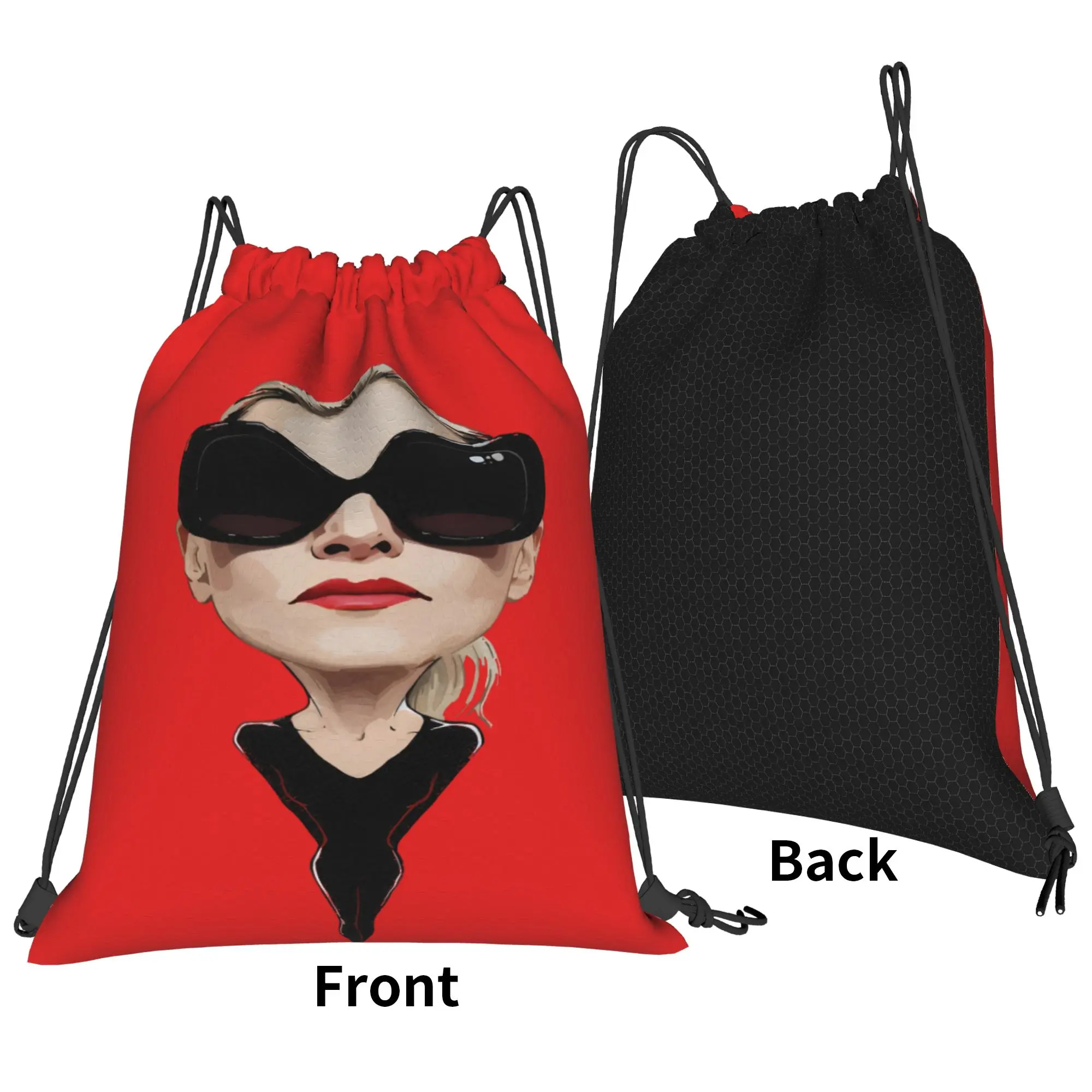 Madonnas Drawstring Bag  Sports Travel Couple BackpackLarge Capacity Retro Sackpack String Bags