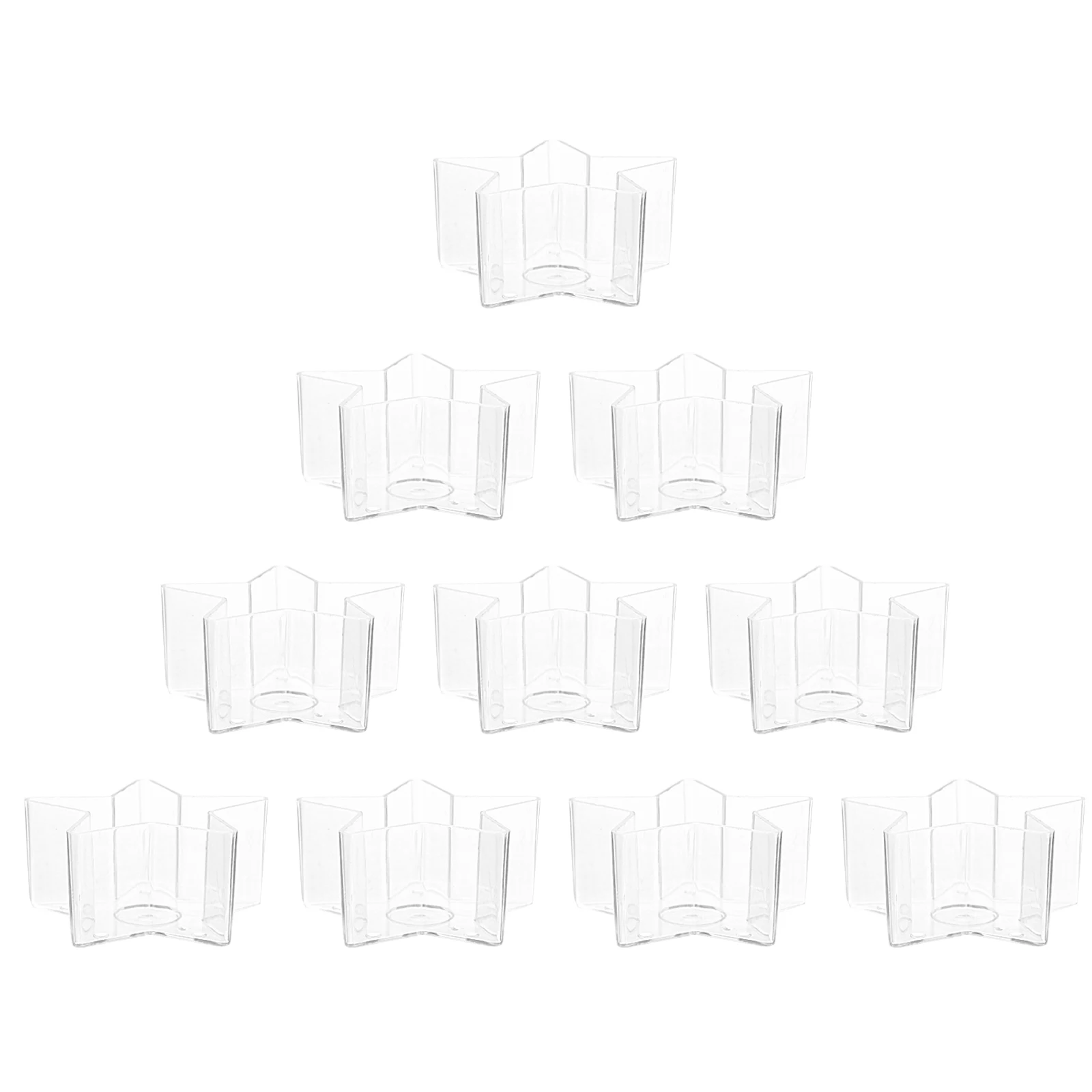 

10pcs Plastic C Shell Lovely Flame Retardant Mold Simple Design Practical DIY Container Wax Melt Bedroom Office