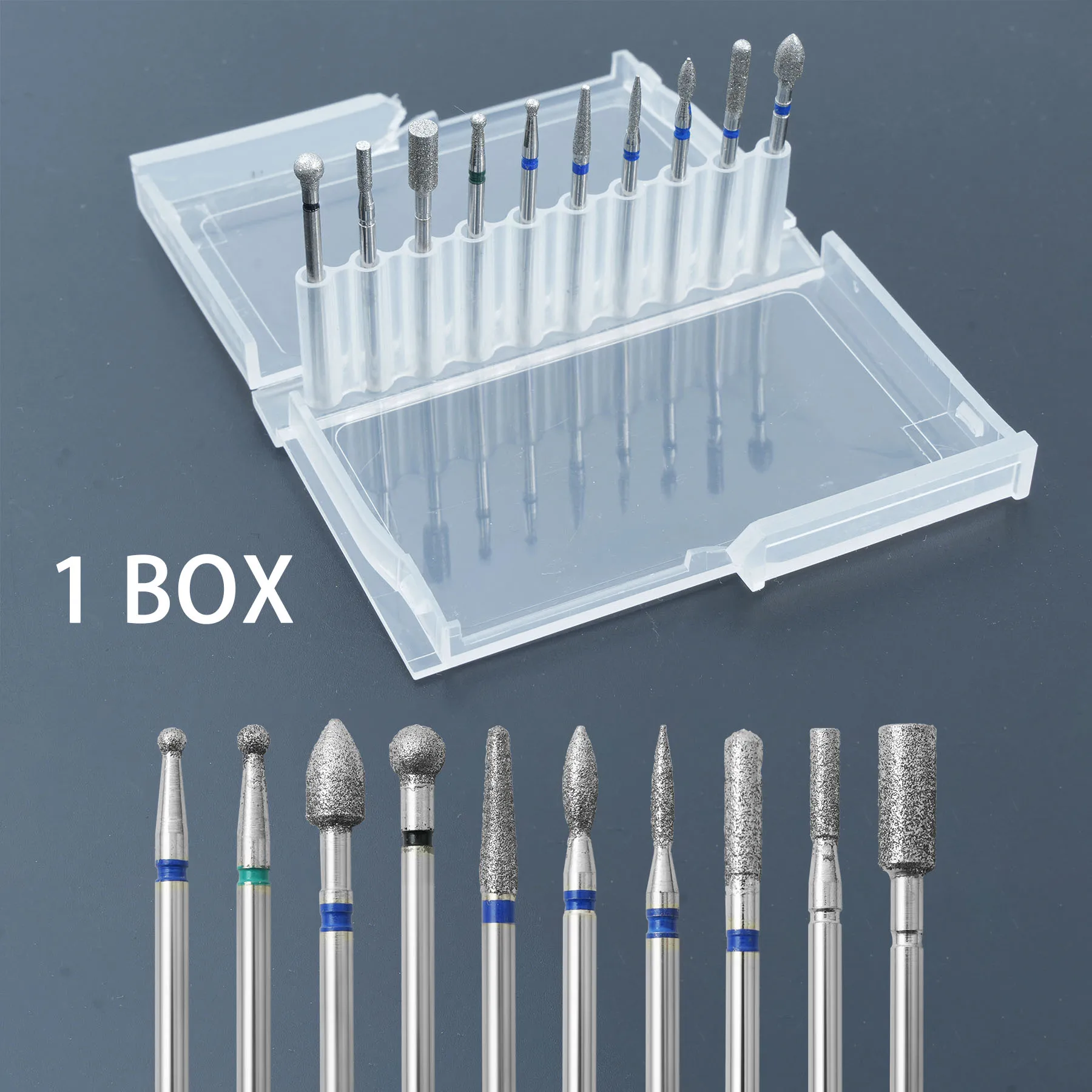 10 قطعة أظافر ماسية لقمة ثقب مجموعة الروتاري الكهربائية مسمار آلة الحفر قاطعة المطحنة مانيكير باديكير تلميع ملف الأظافر القوي #6