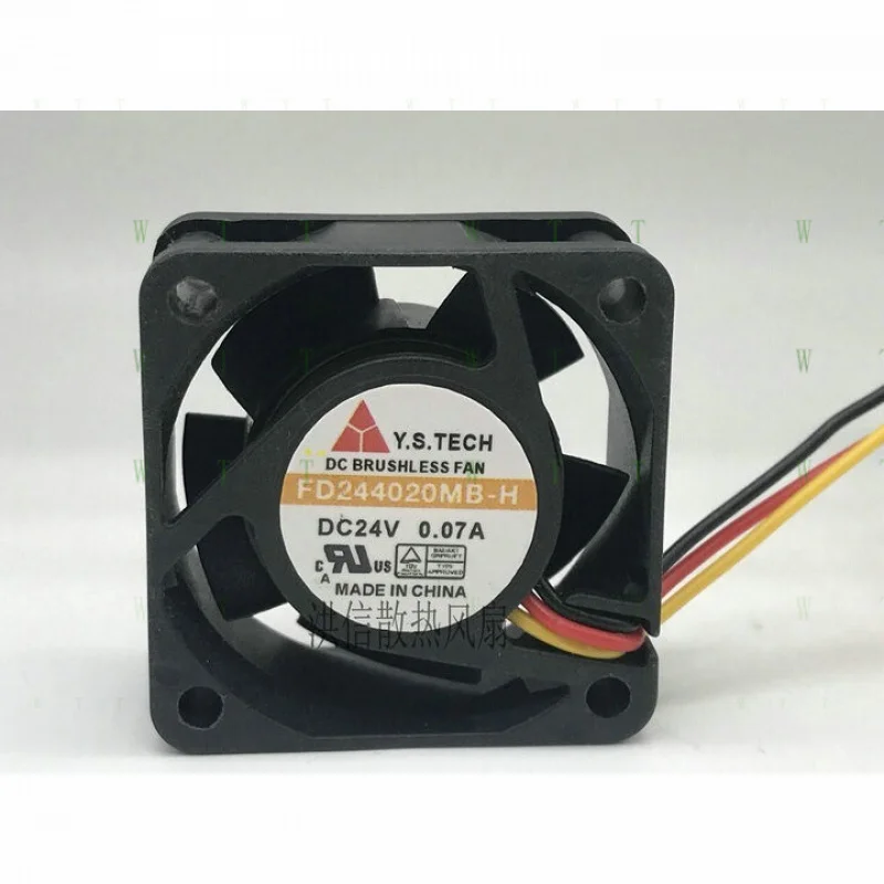 H 1 PCS for Y.S.TECH Fan  FD244020MB-H  DC 24V 0.07A 4020 4 cm 3 wire cooling fan