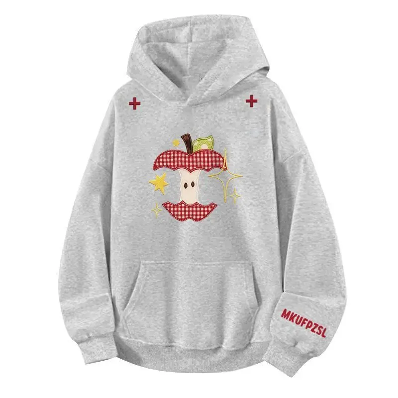 프린팅 패턴 귀여운 그래픽 후드티 하라주쿠 오버사이즈 스웨트셔츠 커플 카와이 만화 풀오버 달콤하고 재미있는 스트리트웨어