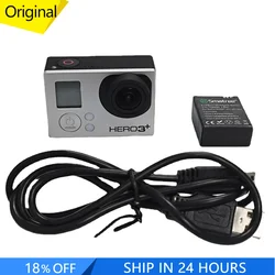 A set of For GoPro Hero 3+ Black Edition Action Camera + Battery + Charge Cable Repair Parts