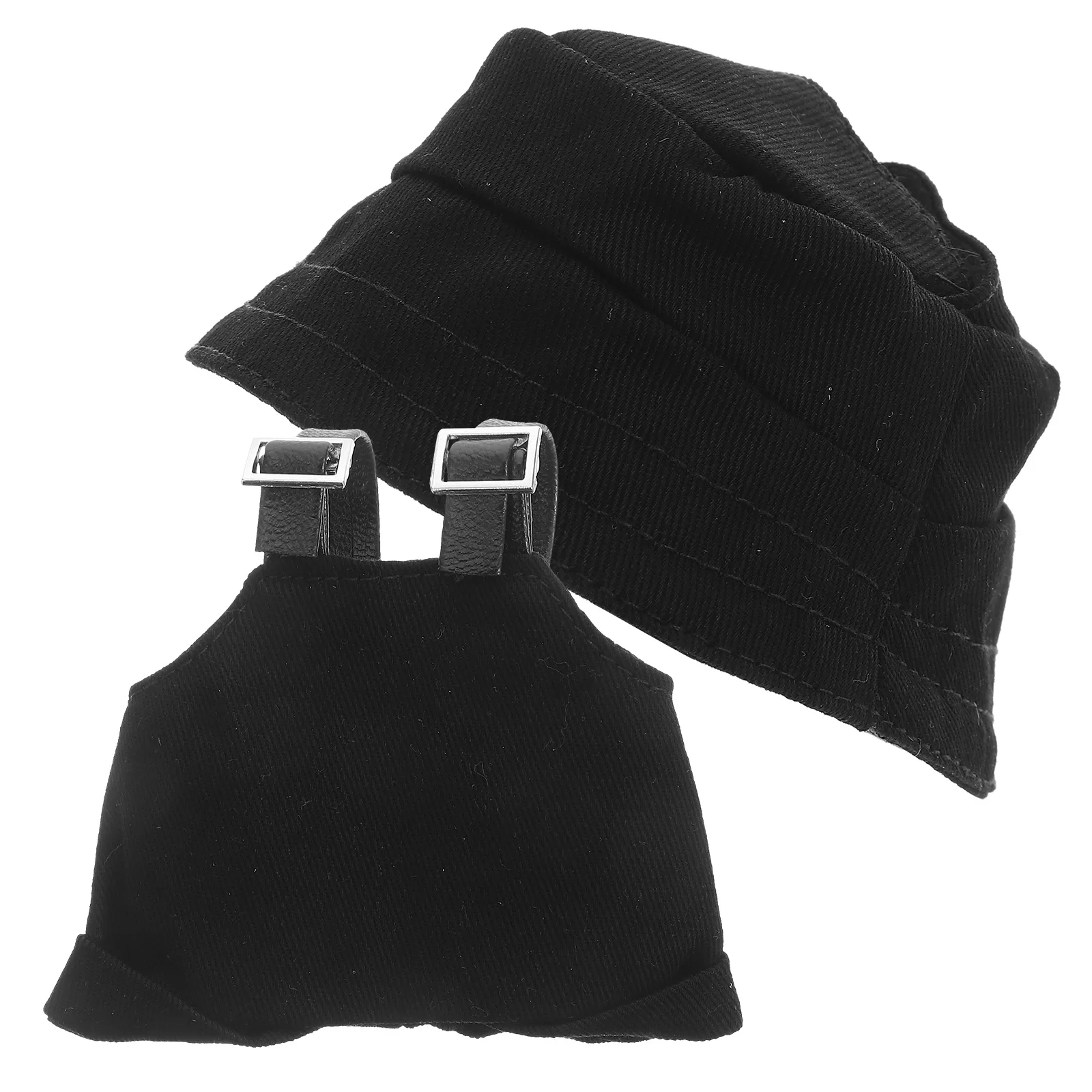 

1Set Miniature Overalls Set 17Cm Tiny Adjustable Hat DIY Costume Accessories for Mini House Dress Up Cosplay Hat for