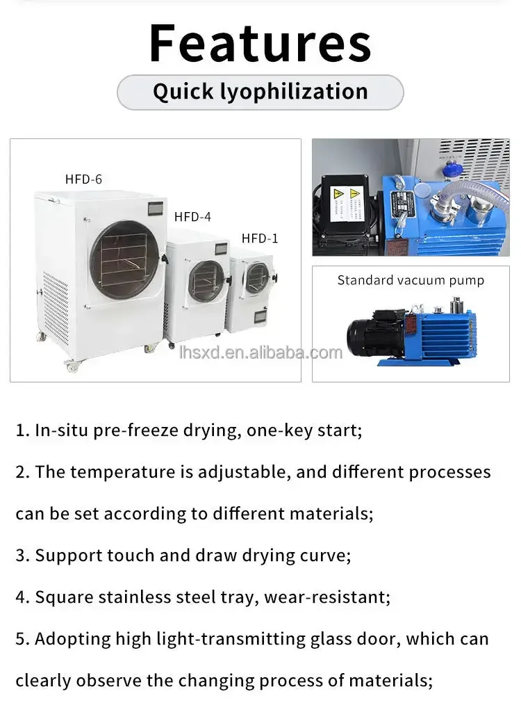 Petite machine de lyophilisation des aliments pour animaux domestiques