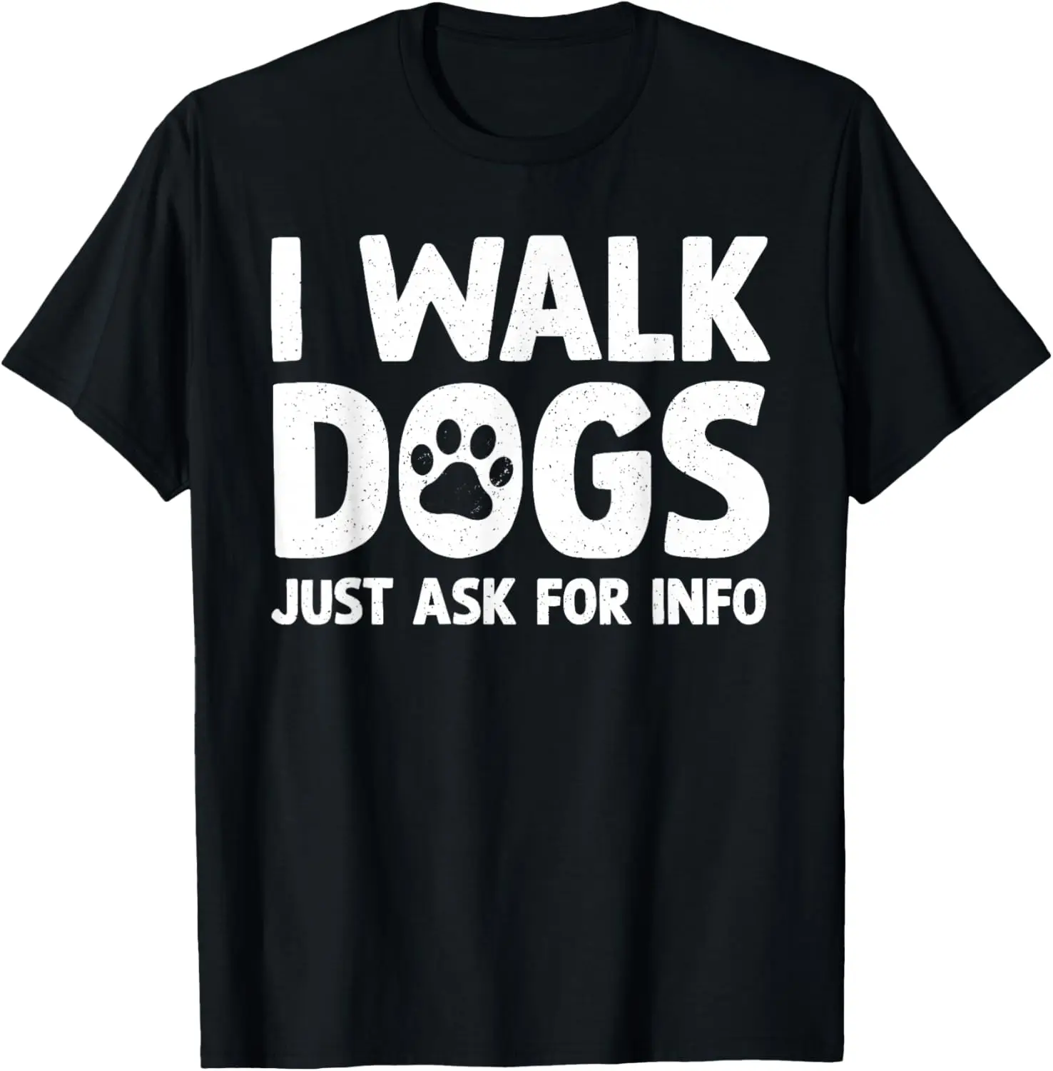 Funny Art For Men Women Pet Walking Dog Walker T-Shirt 100% Cotton Trendy Y2K Short-Sleeve Tee-Soft, Quick-Drying,