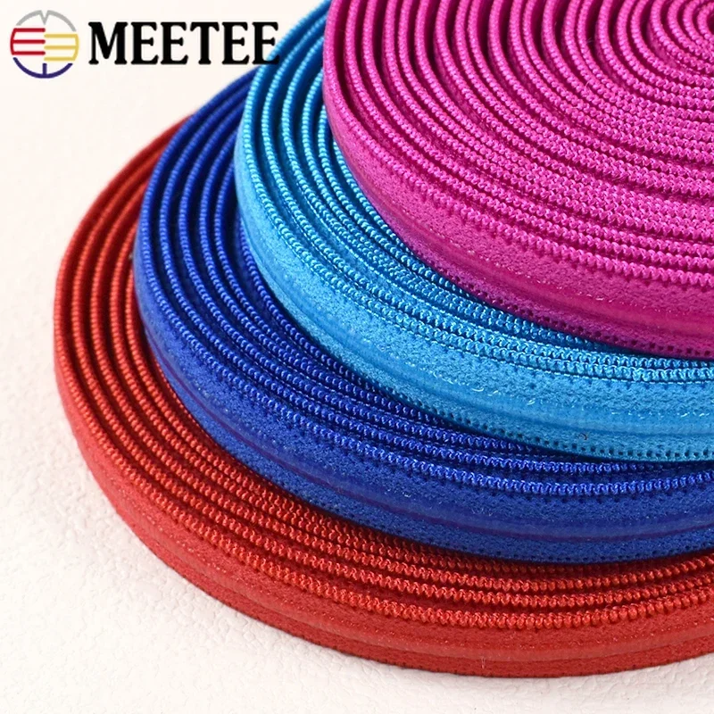 2/5/10/20M Non-slip Elastic Band 10mm Stretch Silicone Rubbon Bands for Bra Underwear Strap Belt Tapes Sewing Trimming Accessory