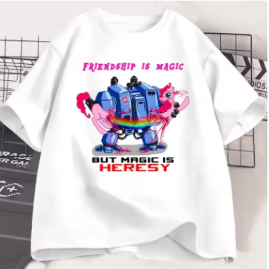 

Warhammer 40k Friendship Magic Tshirt with Mens Pattern Print Tshirt Casual Round Neck Short Sleeved Clothing Women Clothing