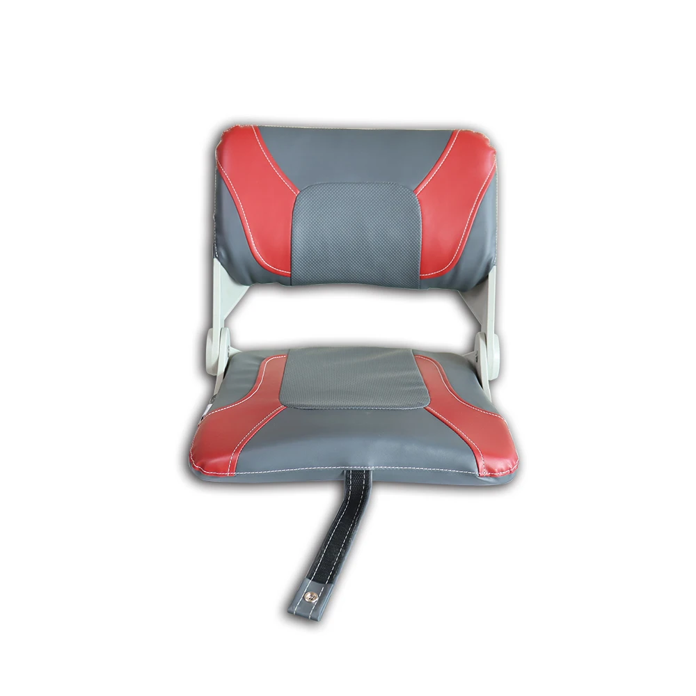 

Custom Color logo Portable Folding Fishing Boat Seat Gray Red Bass Boat Seat Low Back Suspension Marine Boat Yacht Seat
