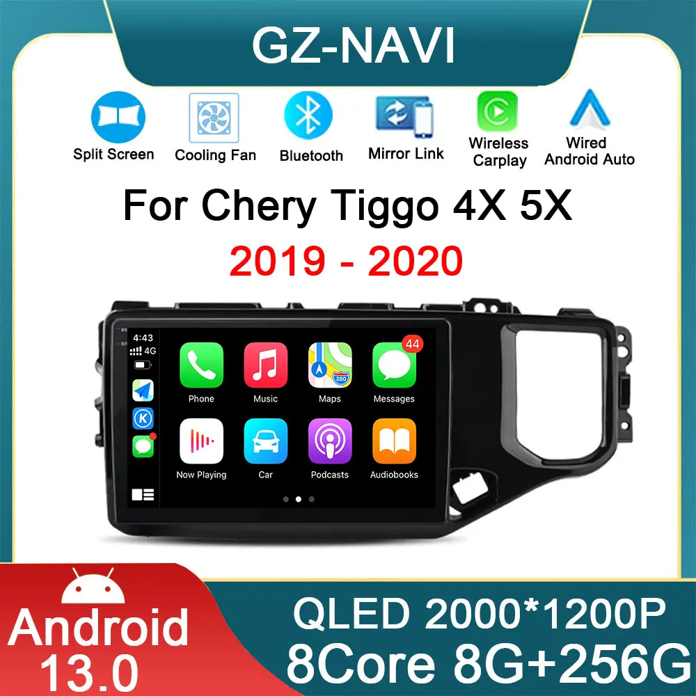 

For Chery Tiggo 5X 4X 2019 2020 2021 Android 13 4G Carplay Auto Car Radio Multimedia Video Player GPS Navigation Stereo Audio