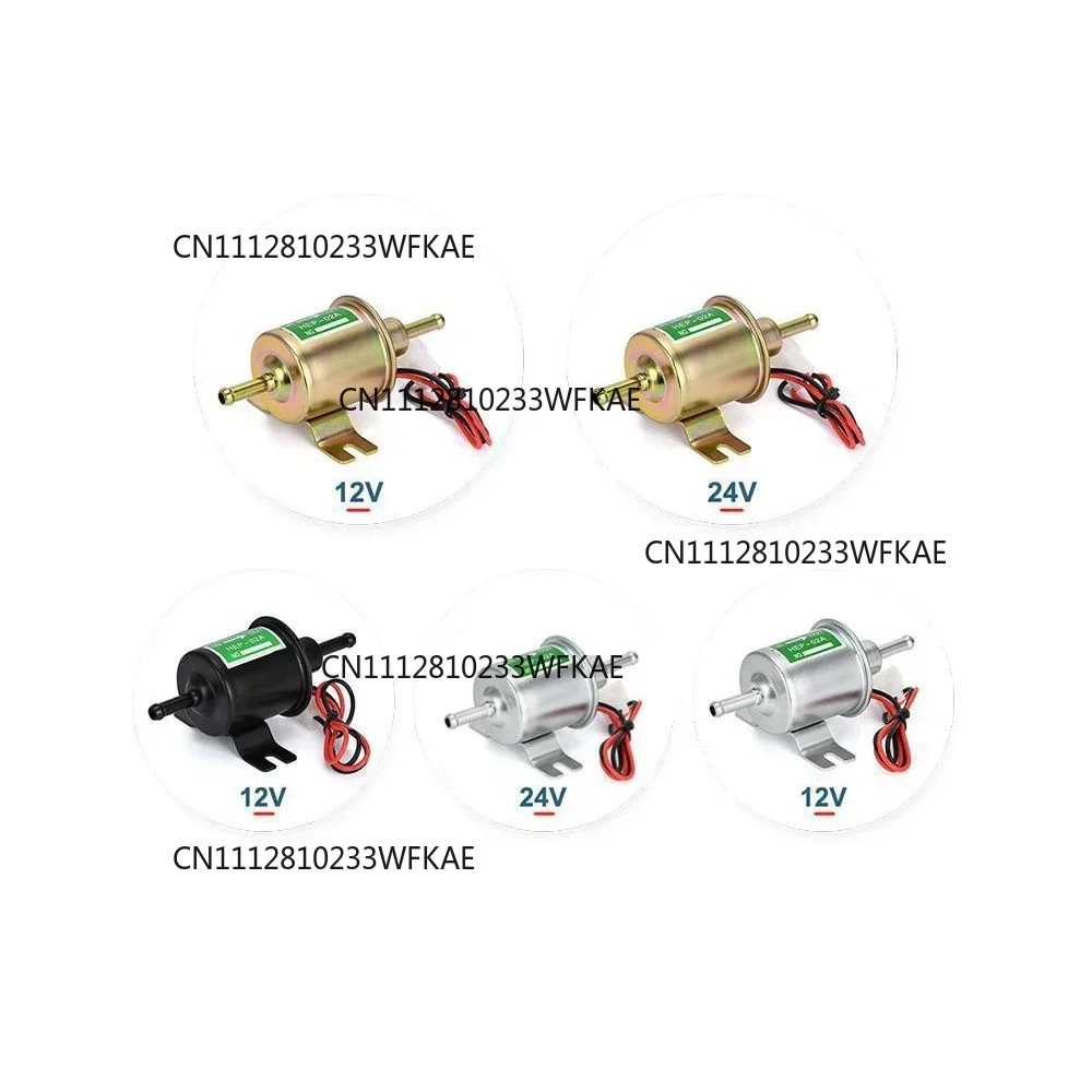 12V/24V Universal Electric Fuel Pump Low Pressure Bolt Fixing Wire Diesel Petrol HEP-02A For Car Carburetor Motorcycle ATV