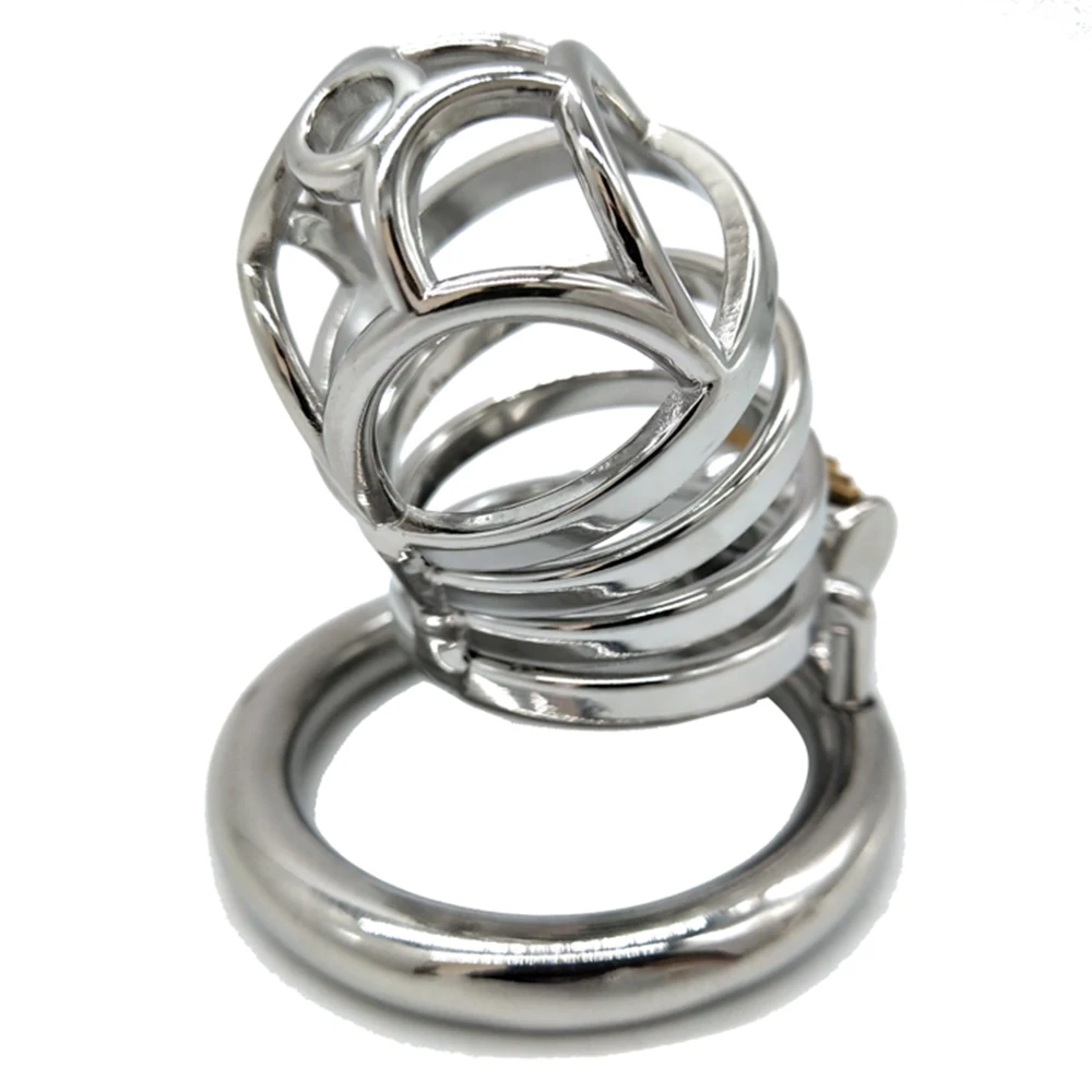 FRKO Stainless Steel Big Male Chastity Cage Abstinence Restrain Device Metal Penis Ring Cock Lock Men's Adult Goods Sexshop 18+