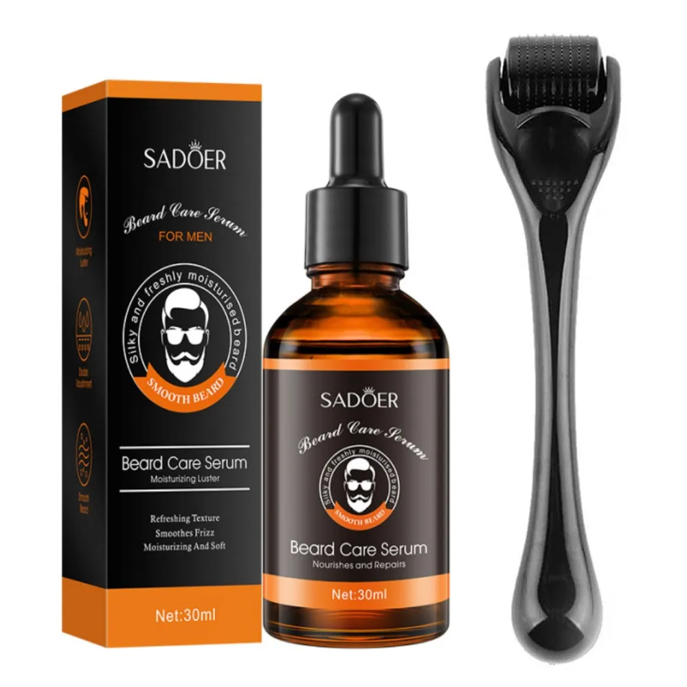 Beard Growth Kit Facial Hair Growth Enhancer Set Beard Nourishing Growth Essential Oil Facial Beard Care set