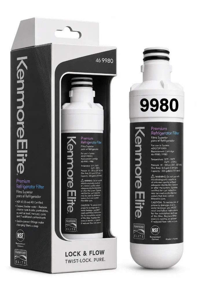 RF06 Kenmore 9980 | Filtro de agua para refrigerador LG LT1000P | Compatible con ADQ74793501 ADQ74793502 AGF80300805 SP-LE1000, filtro de repuesto para refrigeradores Side-by-Side